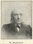 104202 Portret van M. Brinkgreve, geboren 1836, redacteur van het Utrechts Dagblad, overleden 1897. Borstbeeld van voren.